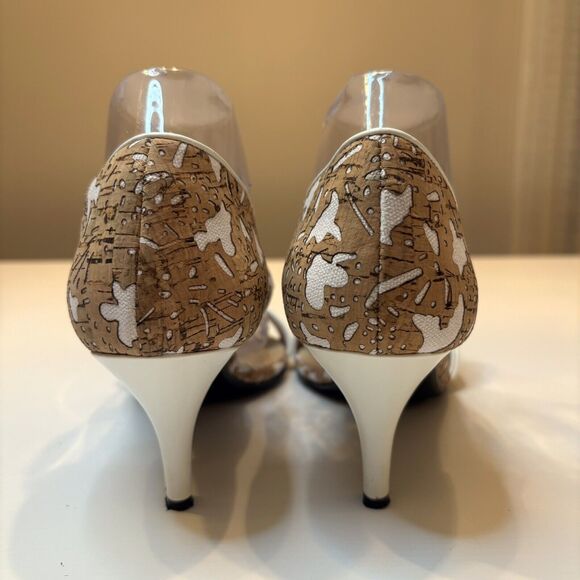 Gorgeous J. Reneé Women's Jaynnie Cork-White Floral Lace Heels US Size 9.5 M - Picture 7 of 11